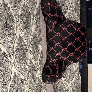 Juicy Couture Black and Pink Patterned Pillow